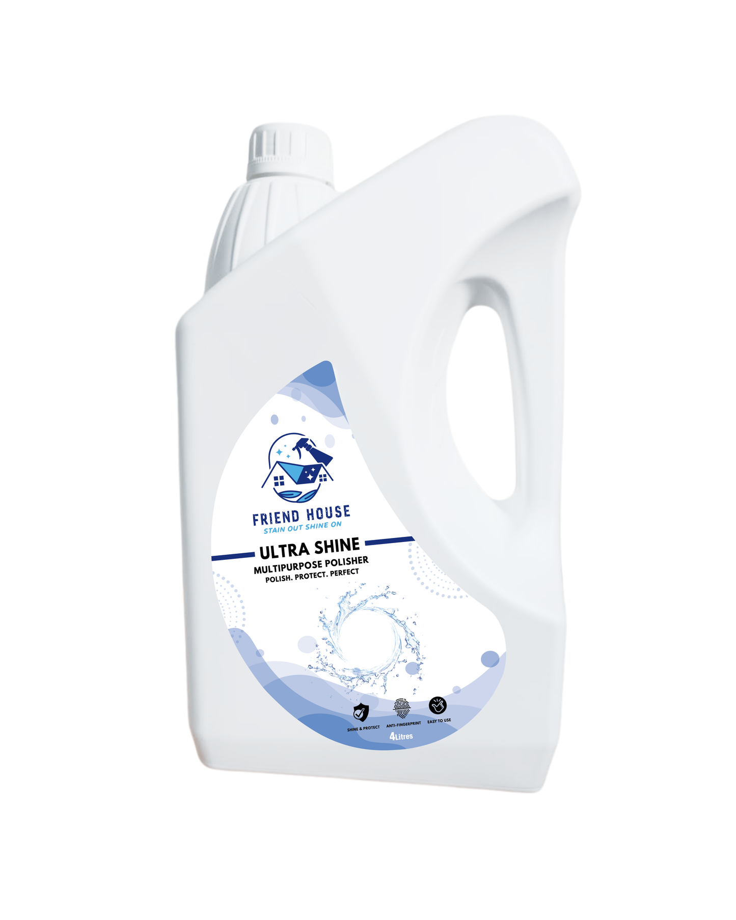 ملمّع وتنظيف الأسطح والإكسسوارات – فريند هاوس (4 L) FRIEND HOUSE – Ultra Shine Polish & Cleaner  (4L)